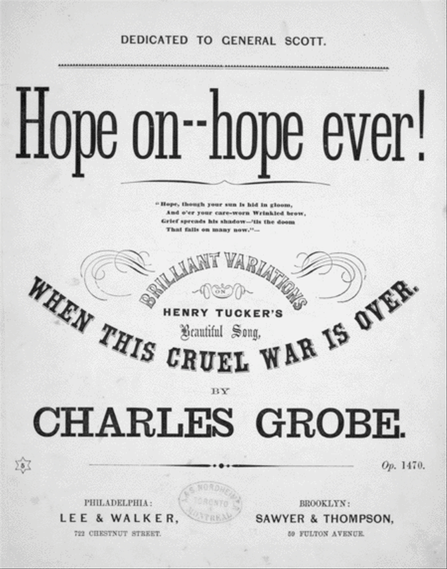 Hope on--Hope Ever! Piano Solo scores gallery preview page 1