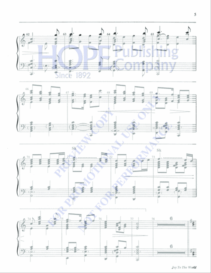 Joy to the World 5-Octaves scores gallery preview page 5