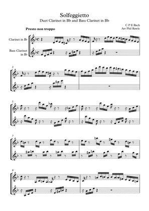 Solfeggietto - Clarinet & Bass Clarinet Duet