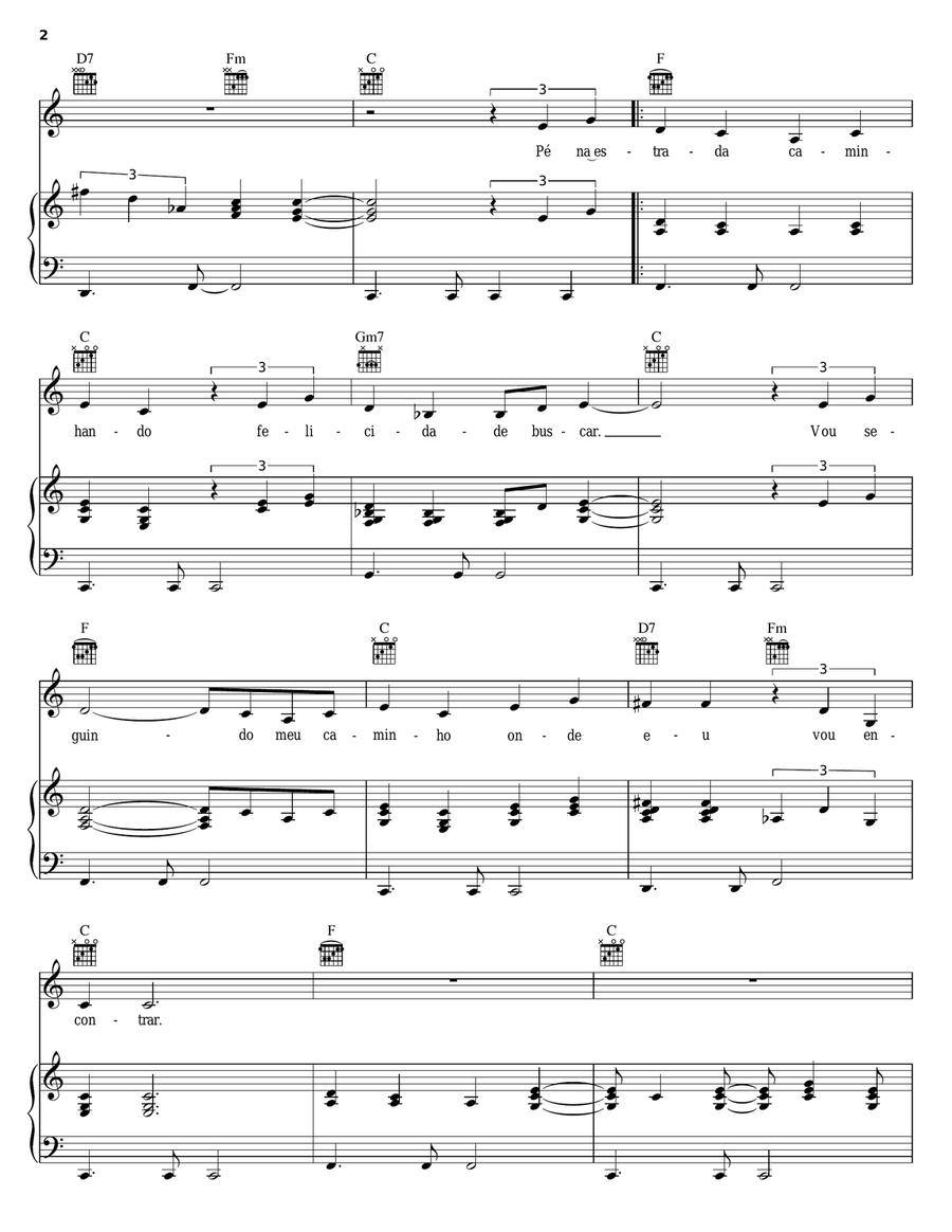 Lugar Bonito (Pretty Place) Piano, Vocal, Guitar scores gallery preview page 2