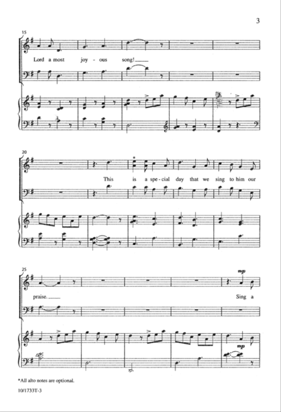 Sing a Most Joyous Song Sing a Most Joyous Song 2-Part scores gallery preview page 3