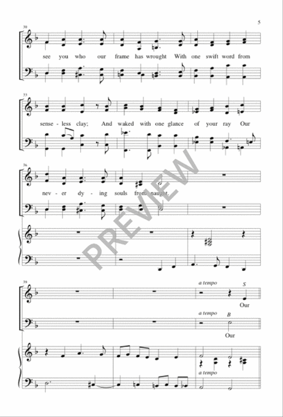 The Hymn of Adam 4-Part scores gallery preview page 6