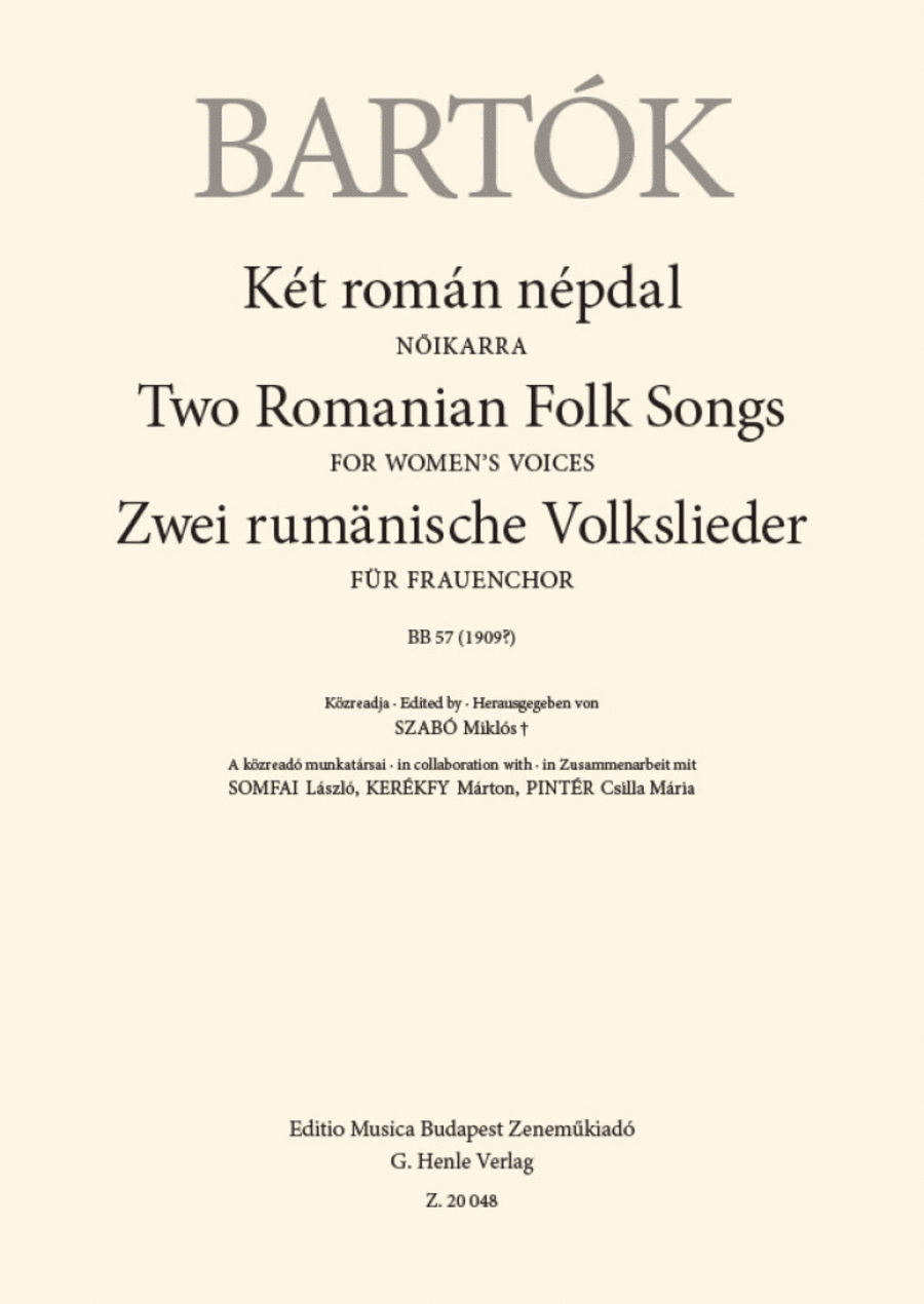 Two Romanian Folk Songs