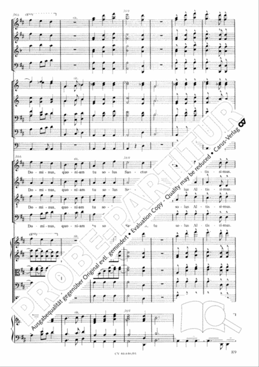 Mass in A Major (2 versions) STB scores gallery preview page 100