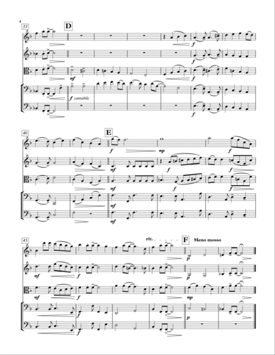 Yesterday String Quintet scores gallery preview page 4
