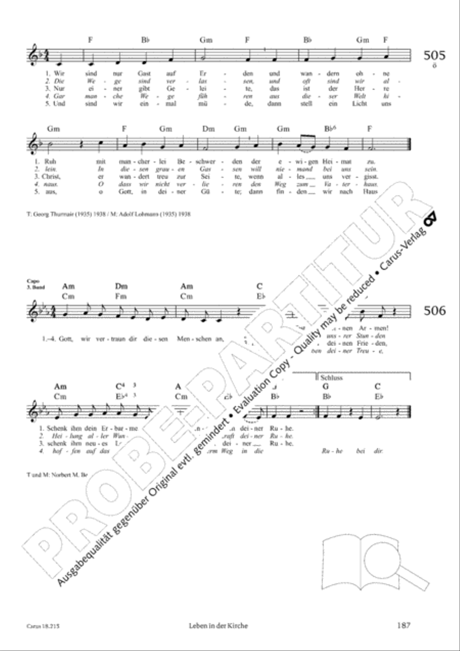 Gitarrenbuch zum Gotteslob Guitar scores gallery preview page 172