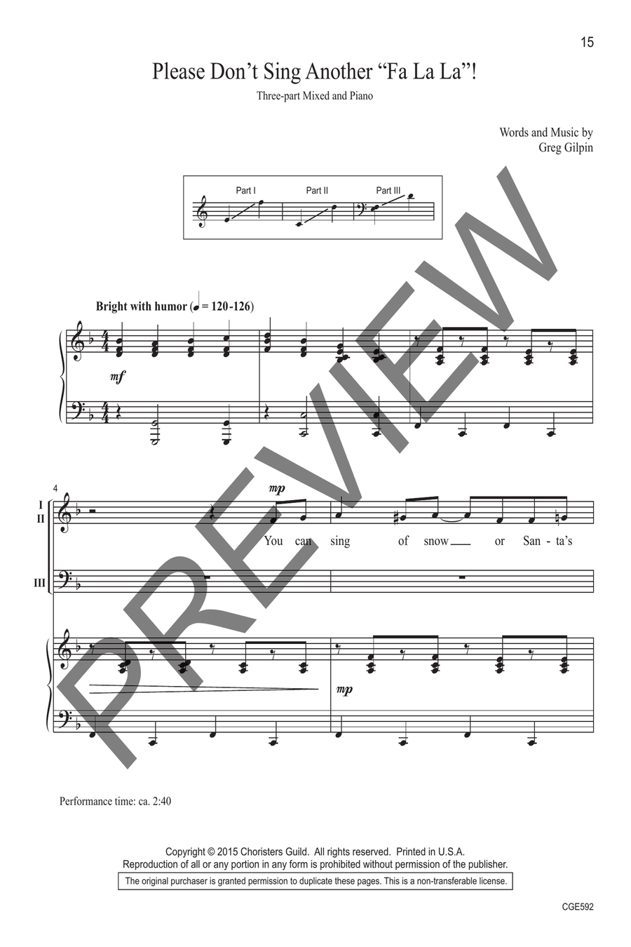 Together in Song at Christmas - Volume II: Three-part Mixed 3-Part scores gallery preview page 7