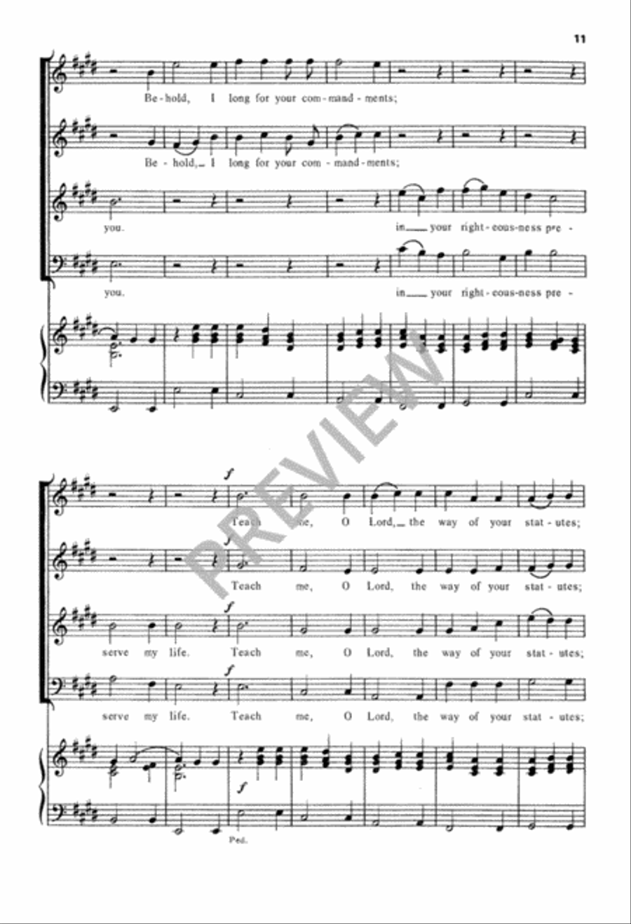 Teach Me, O Lord Teach Me, O Lord 4-Part scores gallery preview page 12