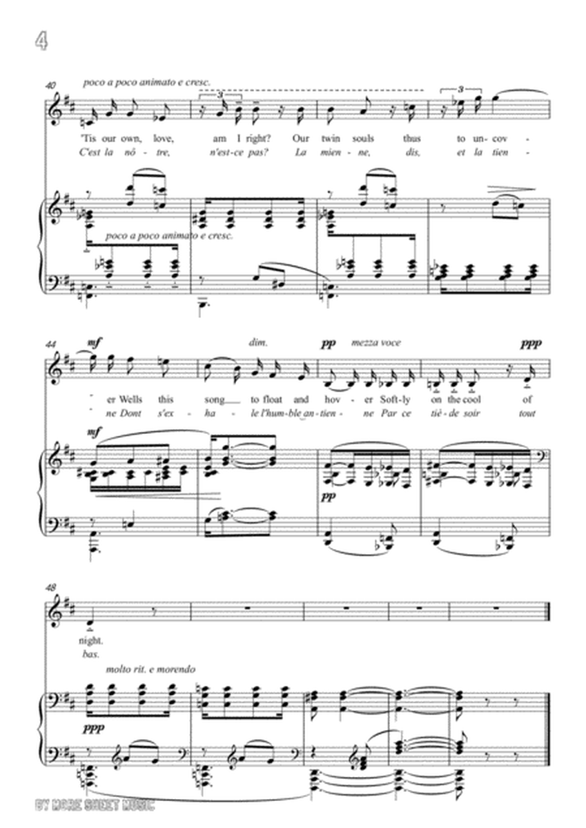 Debussy-'Tis the Languor of all Rapture in D Major,for voice and piano