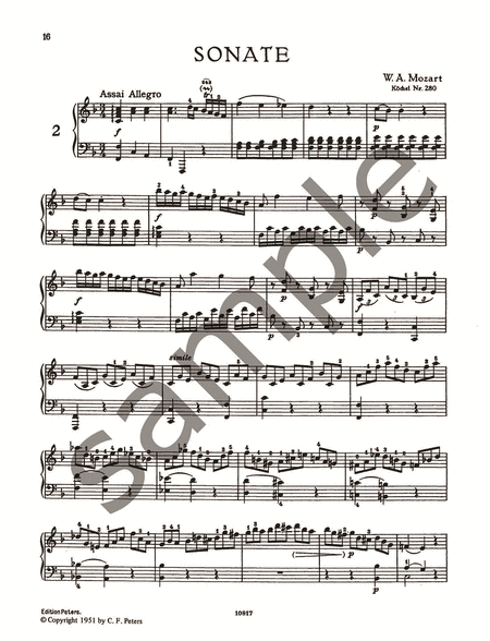 Piano Sonatas - Volume 1 by Wolfgang Amadeus Mozart Piano Solo - Sheet Music