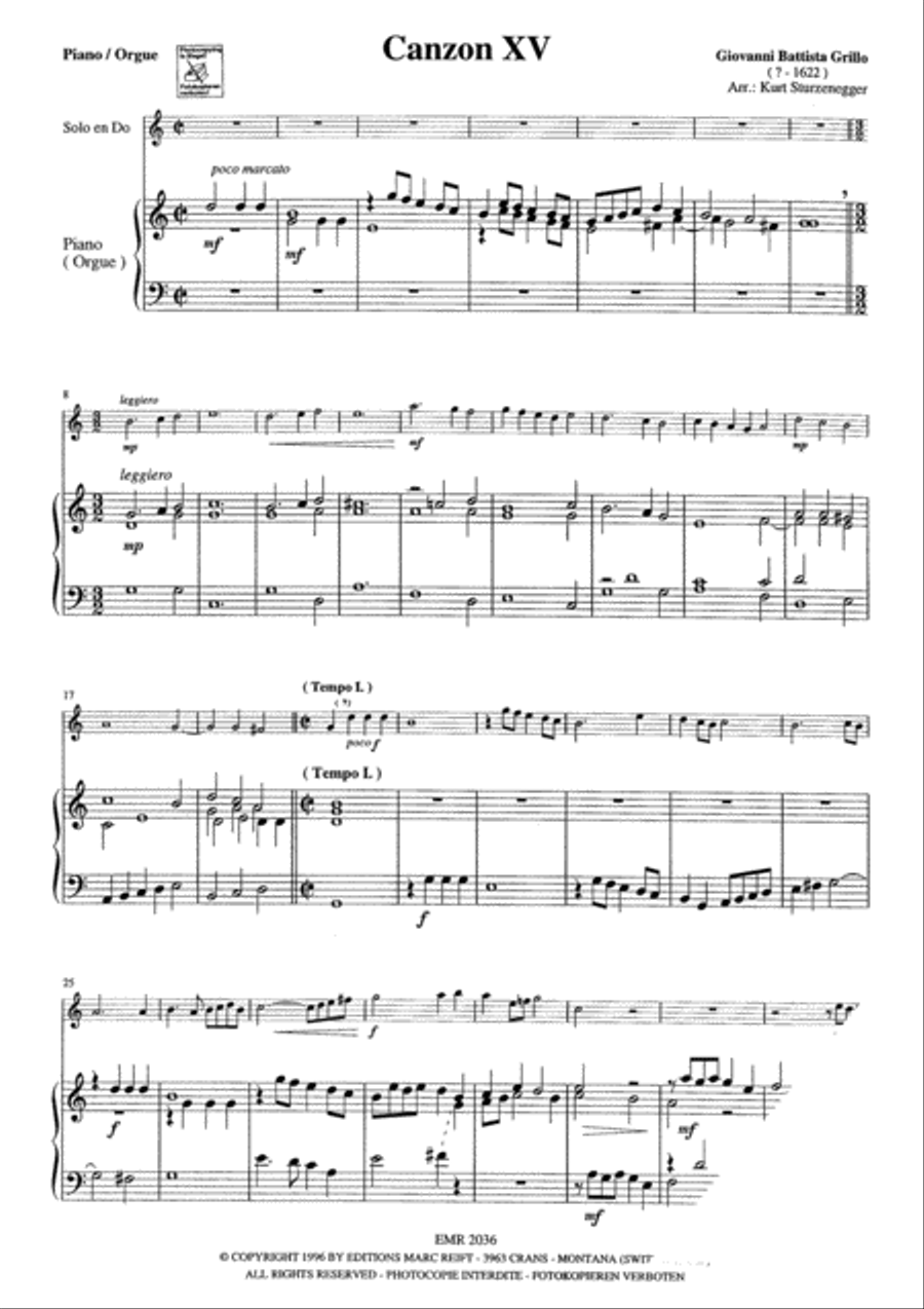 Canzon XV Horn scores gallery preview page 3