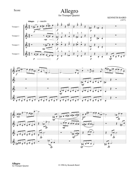 Allegro (Quartet for Trumpets) image number null