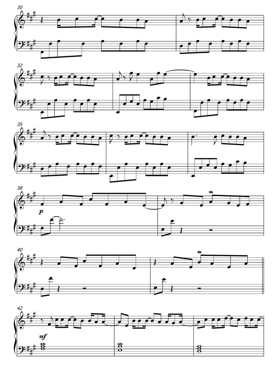 Vielleicht Piano Solo scores gallery preview page 3