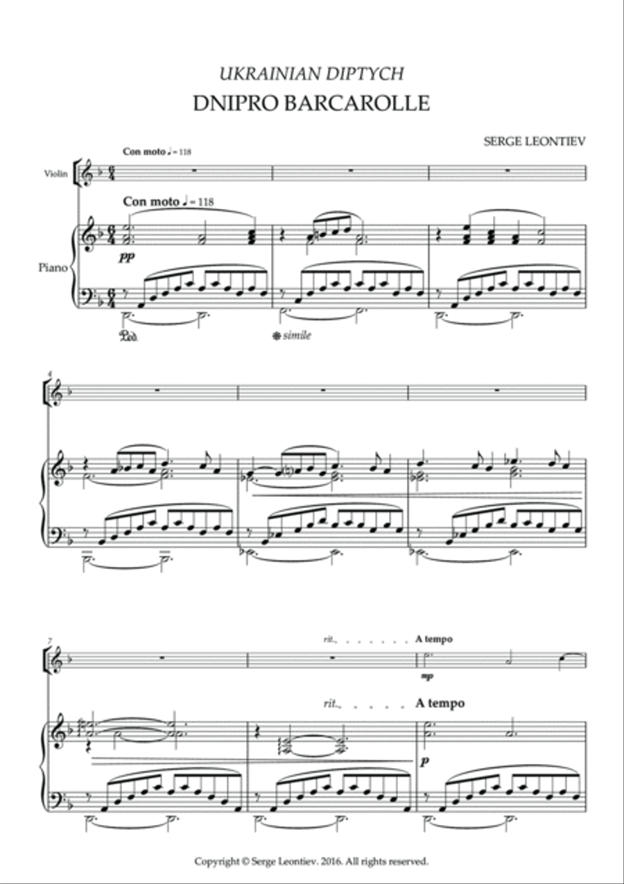 Ukrainian Diptych Chamber Music scores gallery preview page 4