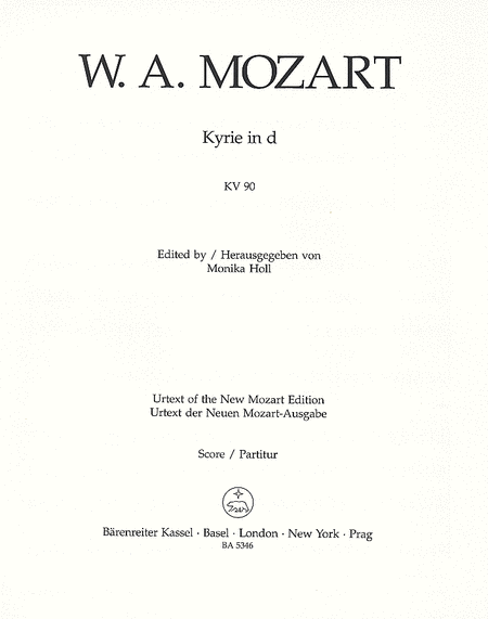 Wolfgang Amadeus Mozart: Kyrie d-Moll