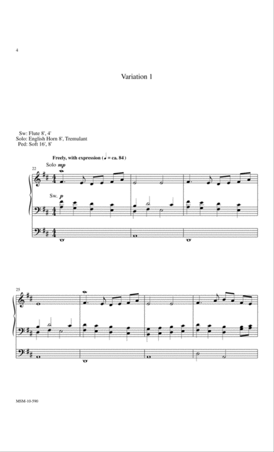 Come, Thou Fount of Every Blessing Organ Variations on Nettleton Organ scores gallery preview page 4