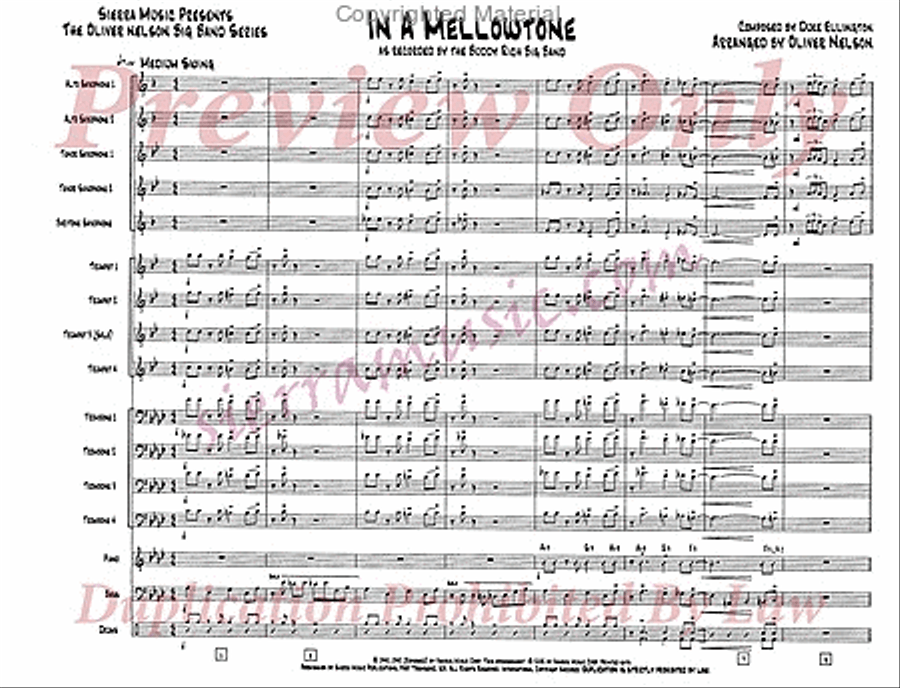 In A Mellow Tone Big Band scores gallery preview page 2