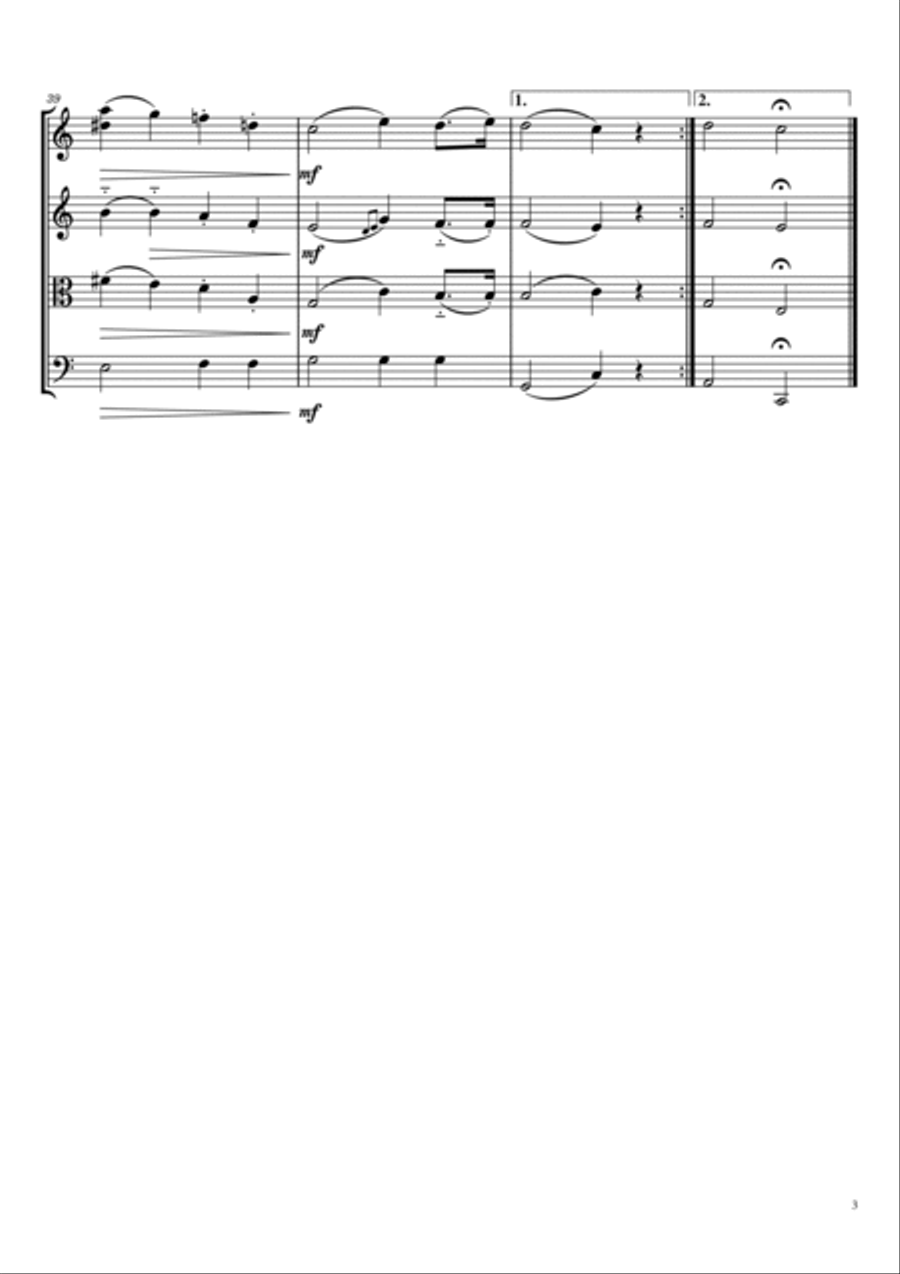 Wedding March Wedding March String Quartet scores gallery preview page 3