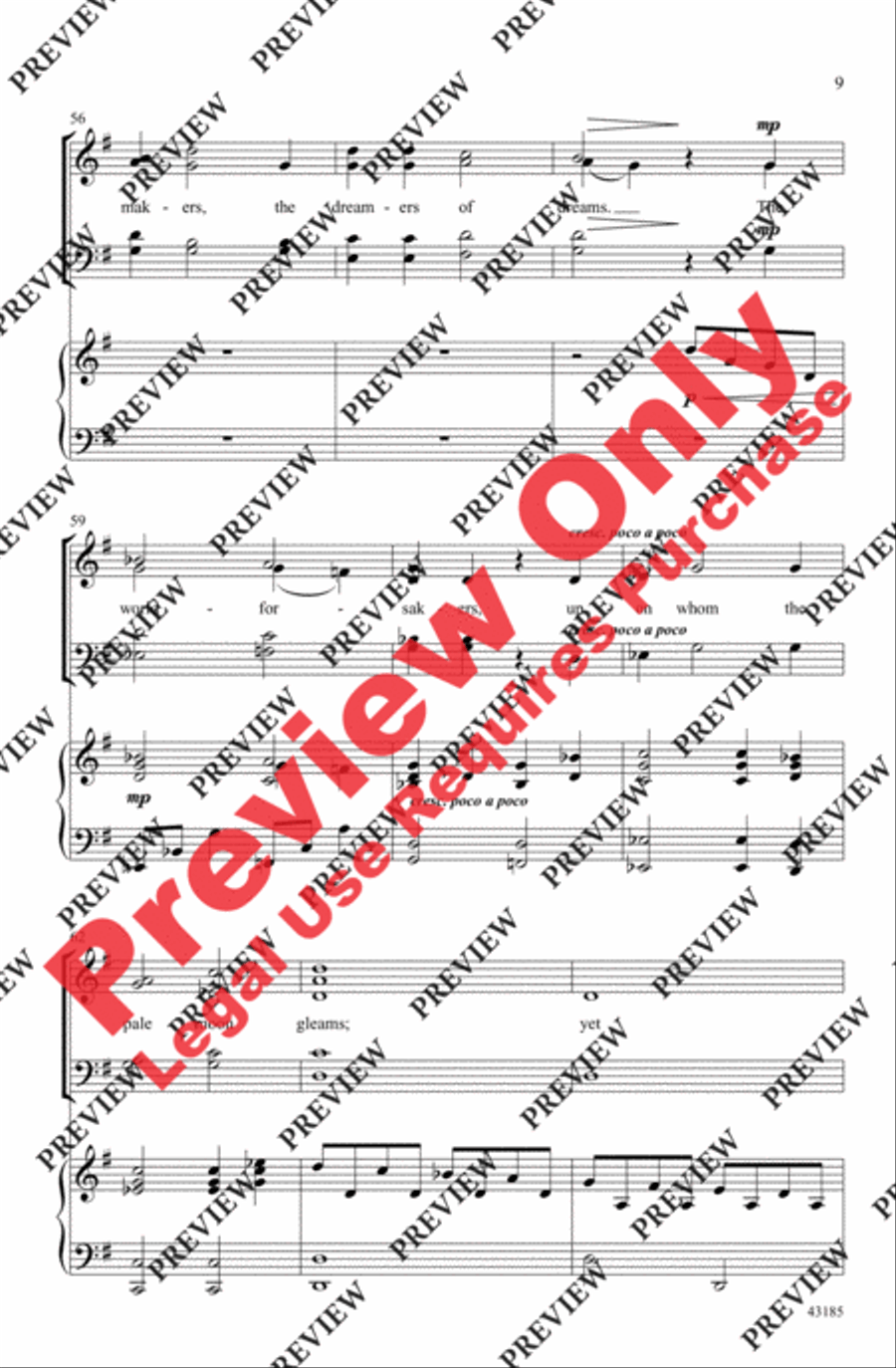 We Are the Music-Makers 4-Part scores gallery preview page 9