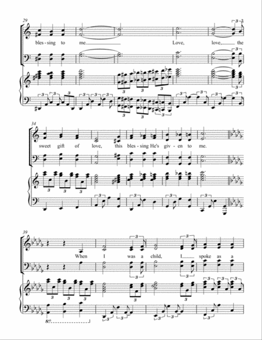 The Sweet Gift of Love (S.A.T.B.) 4-Part scores gallery preview page 3