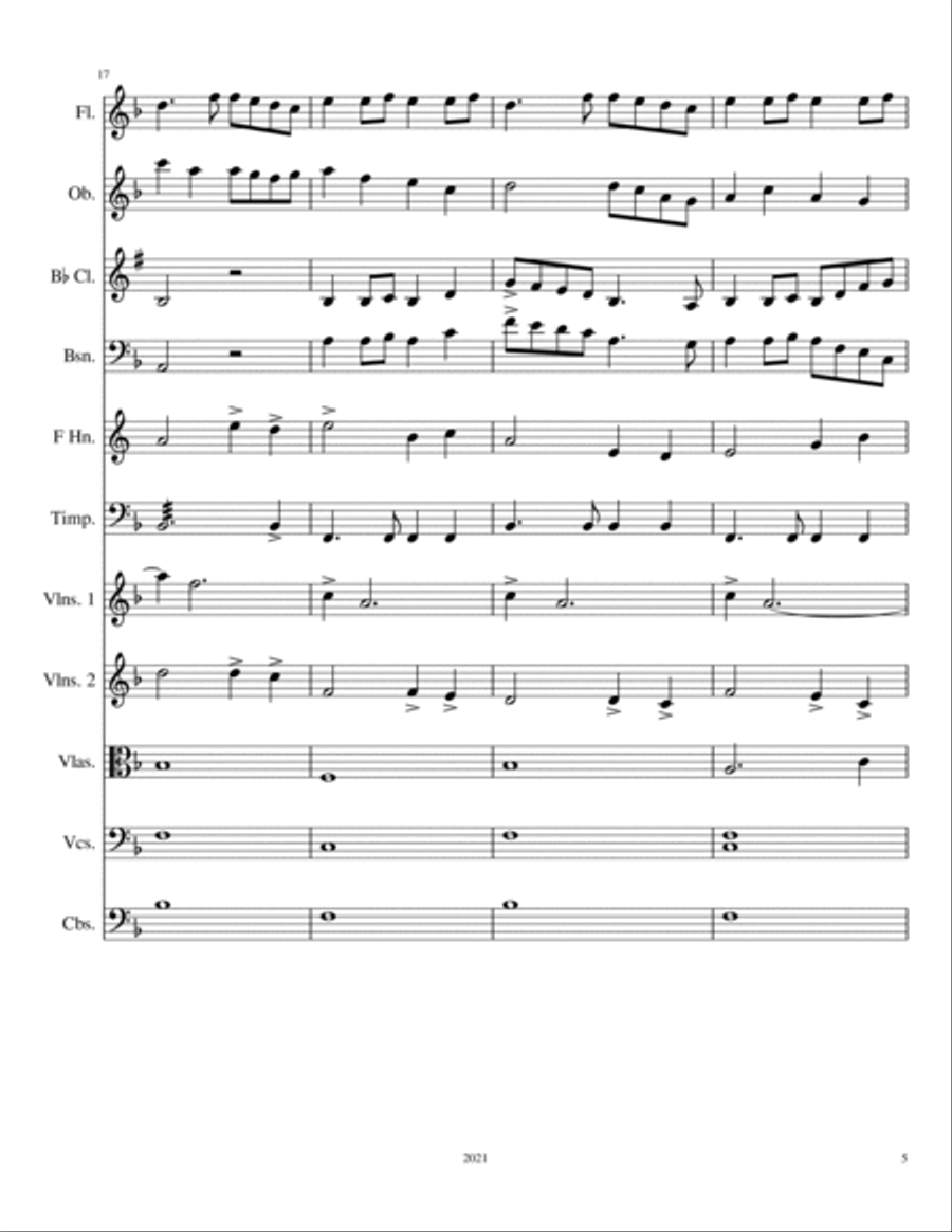 Symphonic Poem #2: Goodbye, Hello Full Orchestra scores gallery preview page 6