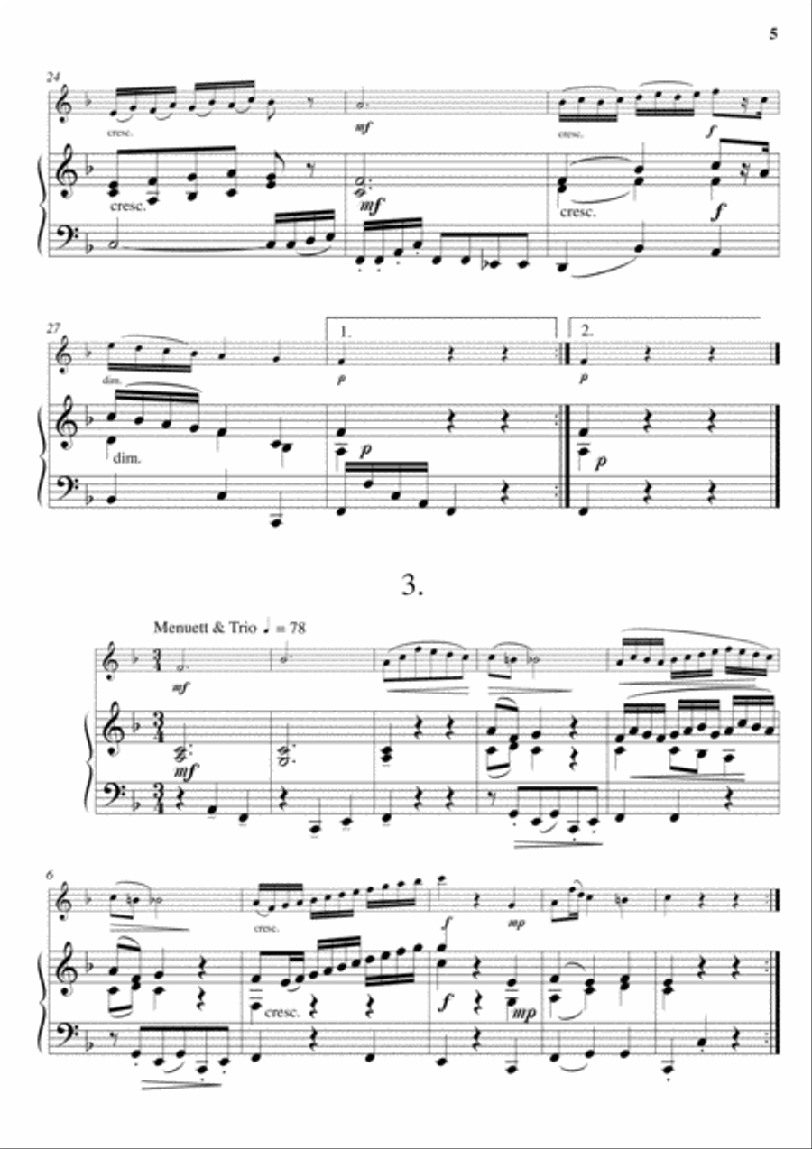 A Mozart Suite (for Flute and Piano) Woodwind Duet scores gallery preview page 4