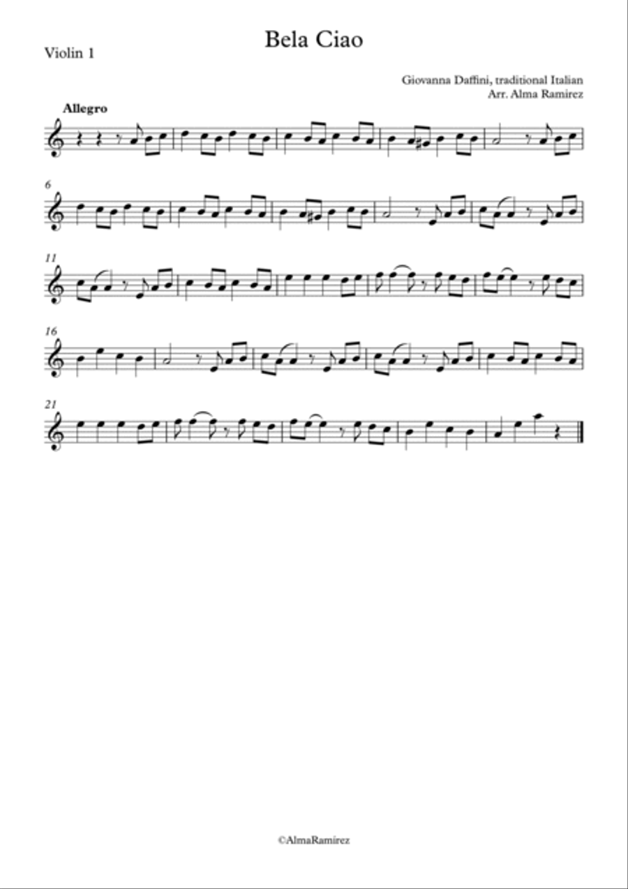 Bela Ciao String Orchestra scores gallery preview page 5