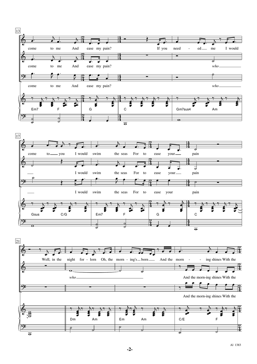 If I Needed You 3-Part scores gallery preview page 2