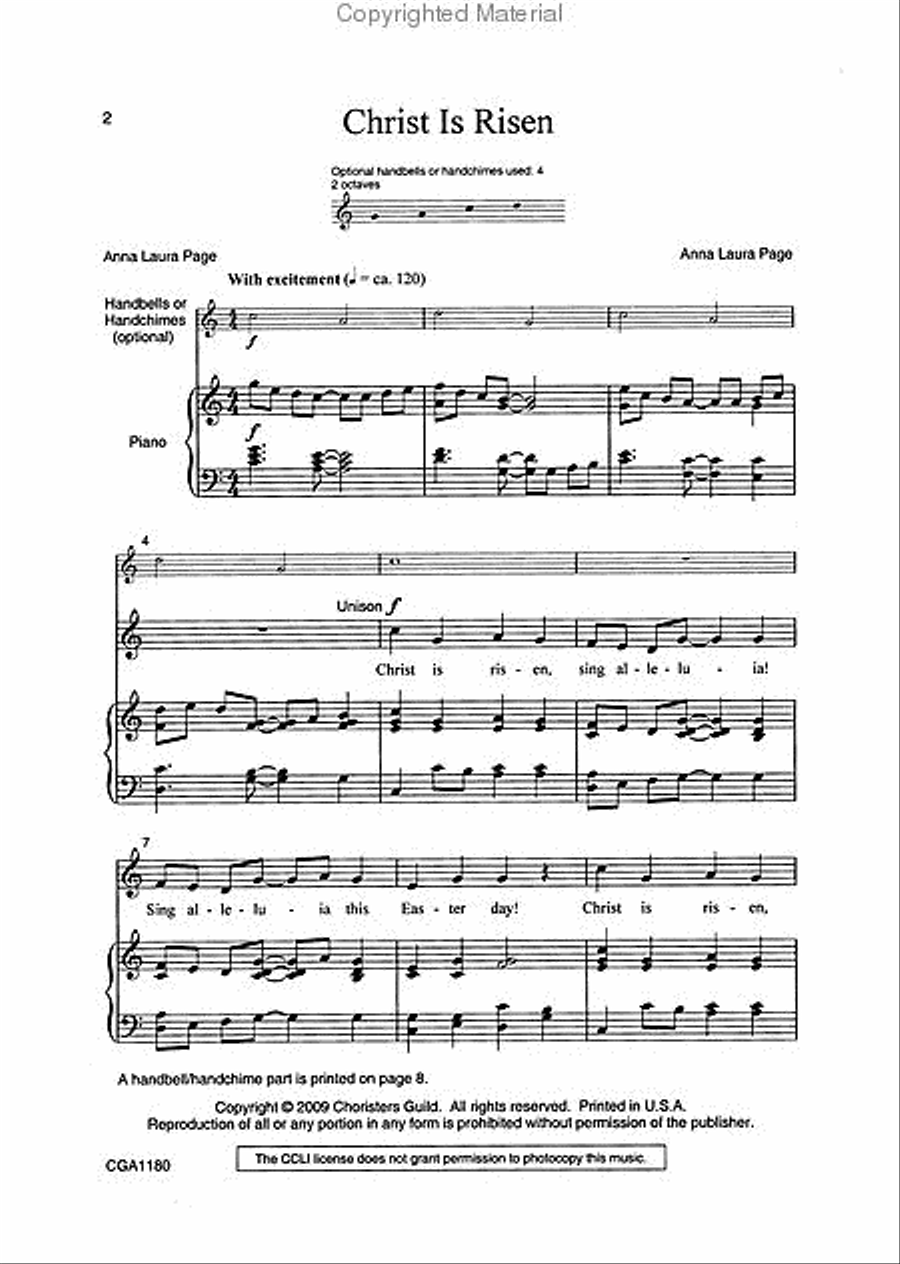 Christ is Risen 2-Part scores gallery preview page 2