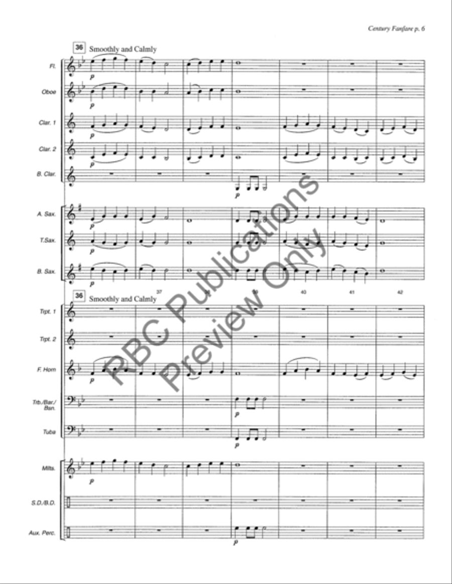 Century Fanfare Century Fanfare Concert Band scores gallery preview page 9
