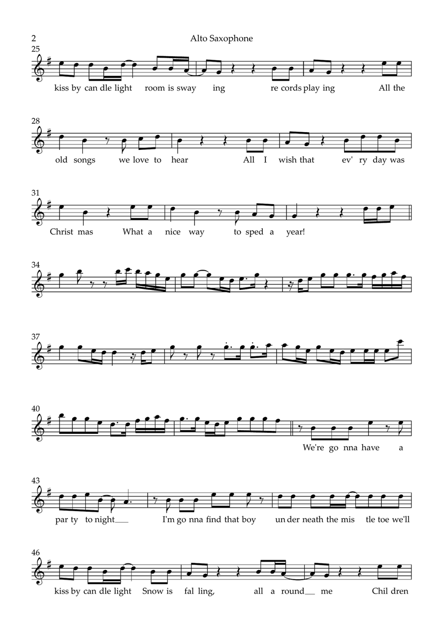 Merry Christmas Everyone Alto Saxophone scores gallery preview page 2