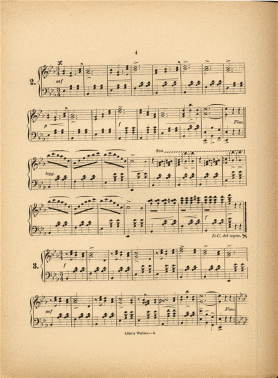 Liberty Enlightening the World. Waltzes Piano Solo scores gallery preview page 4