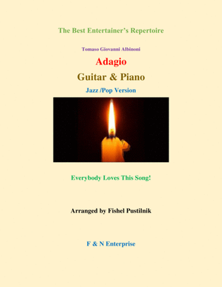 "Adagio" by Albinoni-Piano Background for Guitar and Piano