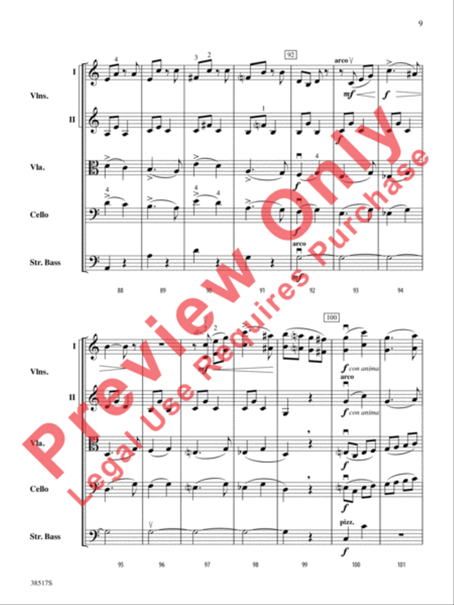 Serenade for Strings String Orchestra scores gallery preview page 10