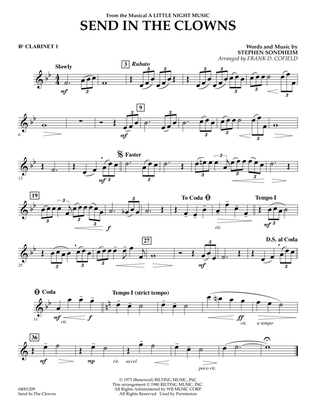 Send in the Clowns (from A Little Night Music) (arr. Frank Cofield) - Bb Clarinet 1