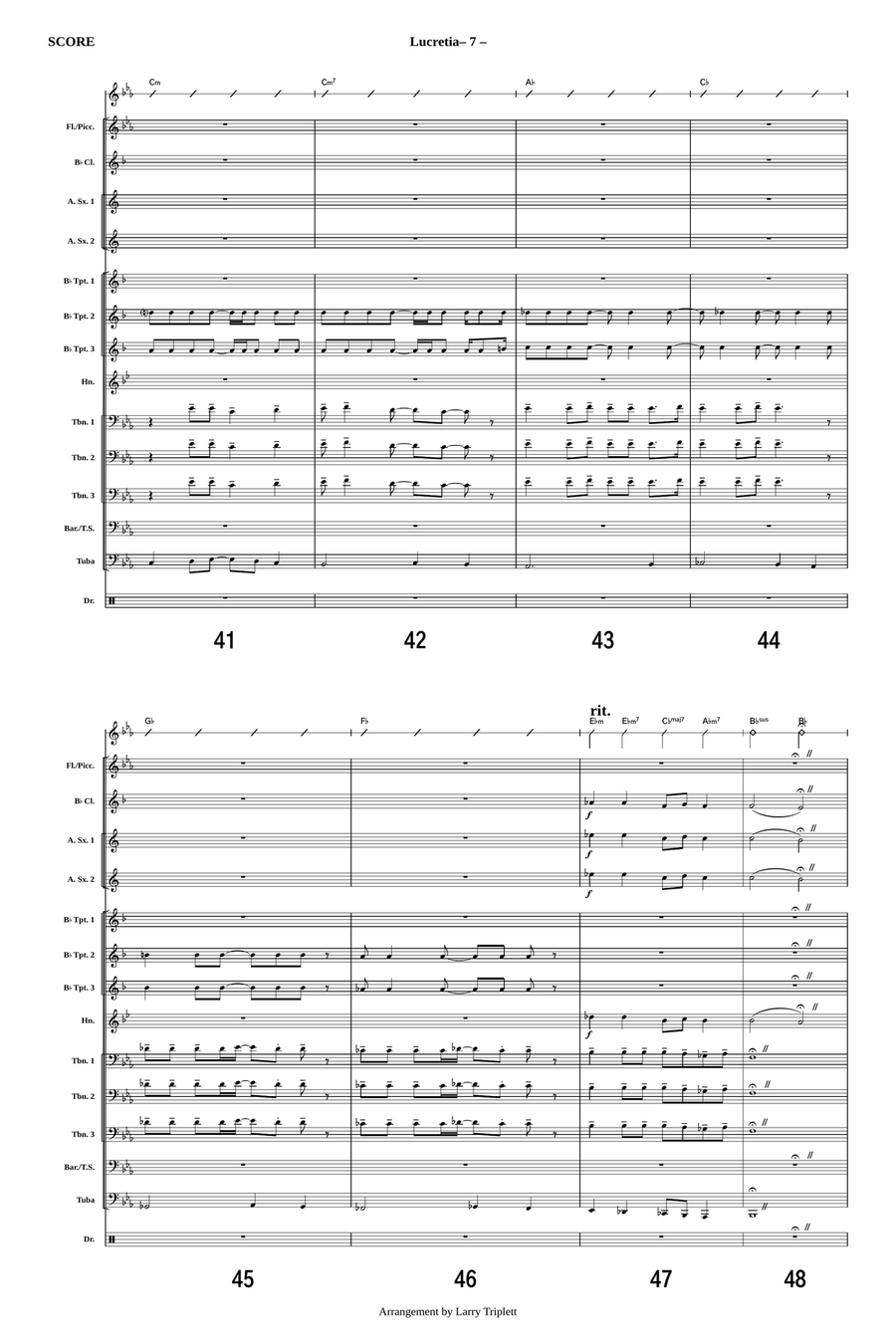 Lucretia Mac Evil Marching Band scores gallery preview page 6