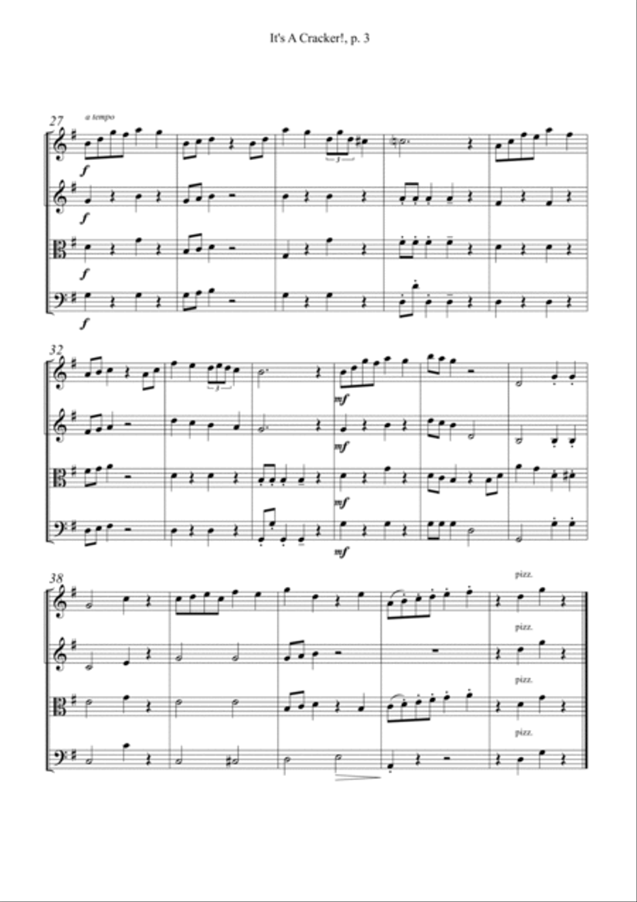 It's A Cracker! String Quartet scores gallery preview page 4