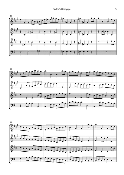 Sailor's Hornpipe - arranged for brass quartet image number null