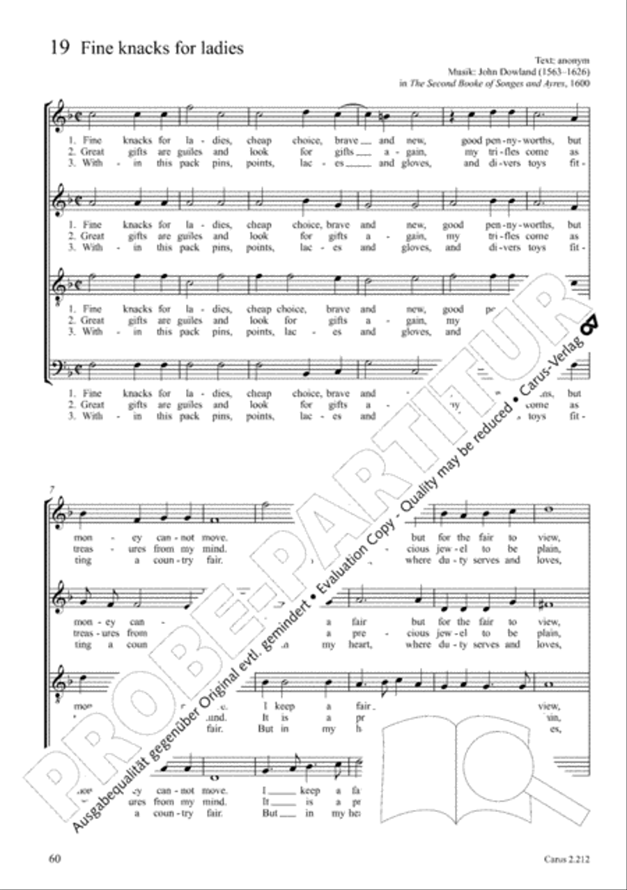 Love songs. Choral collection with CD 4-Part scores gallery preview page 52