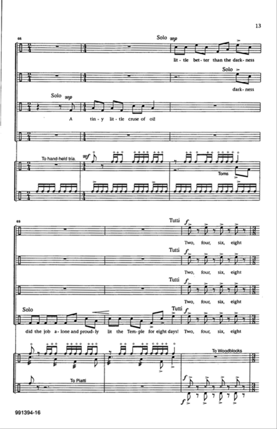 A Chanukah Dreidle 4-Part scores gallery preview page 11