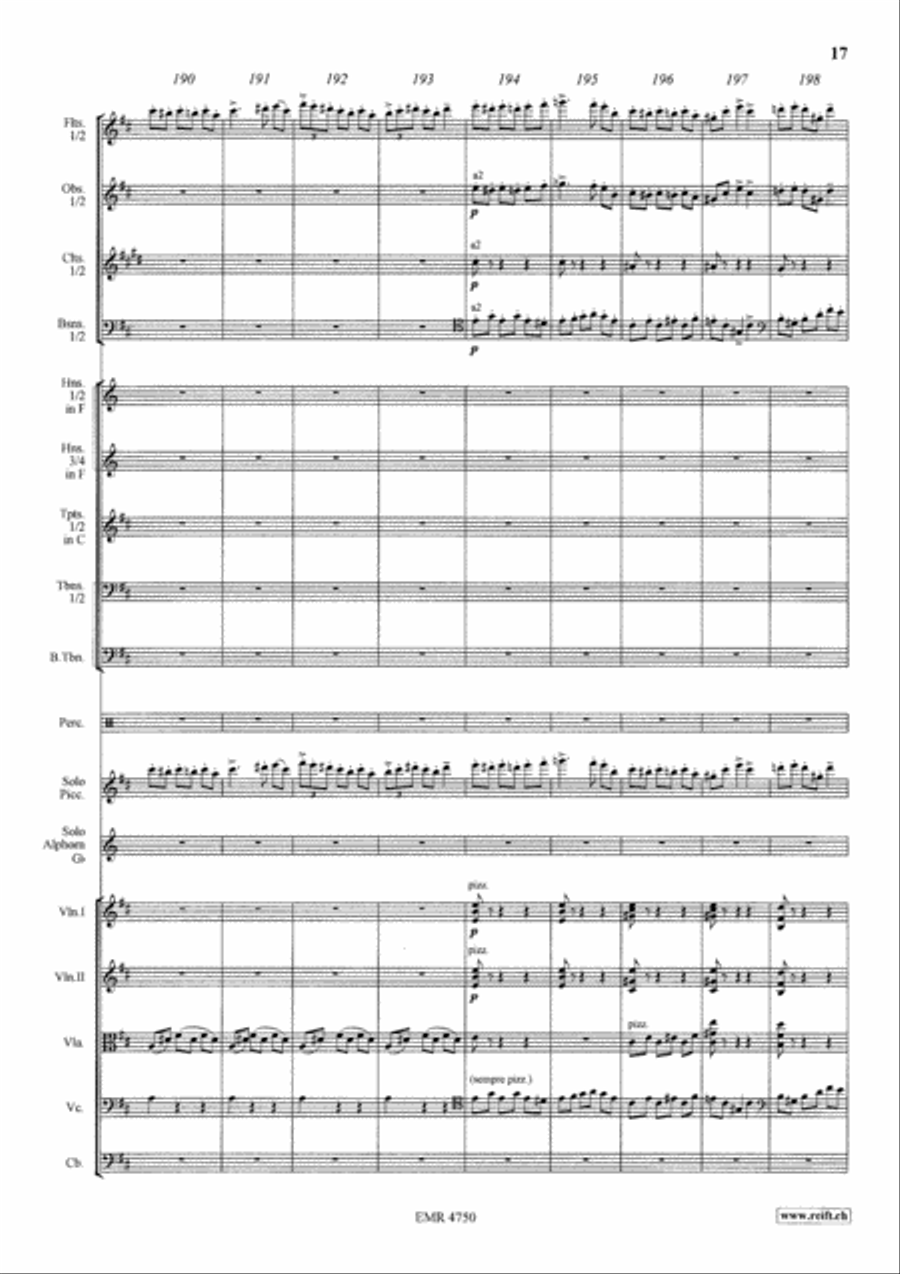 Capriccio Sur Deux Chants Populaires Orchestra scores gallery preview page 17