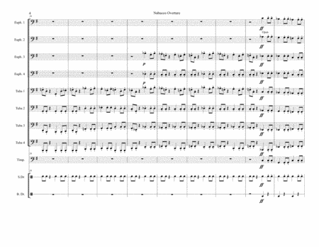 Overture to Nabucco arranged for tuba ensemble with percussion image number null