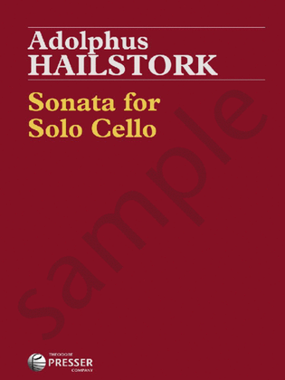 Book cover for Sonata For Solo Cello