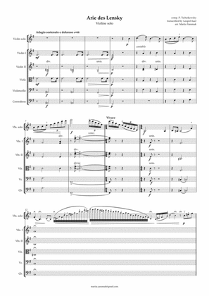 Lensky's aria (violin solo) from Eugene Onegin