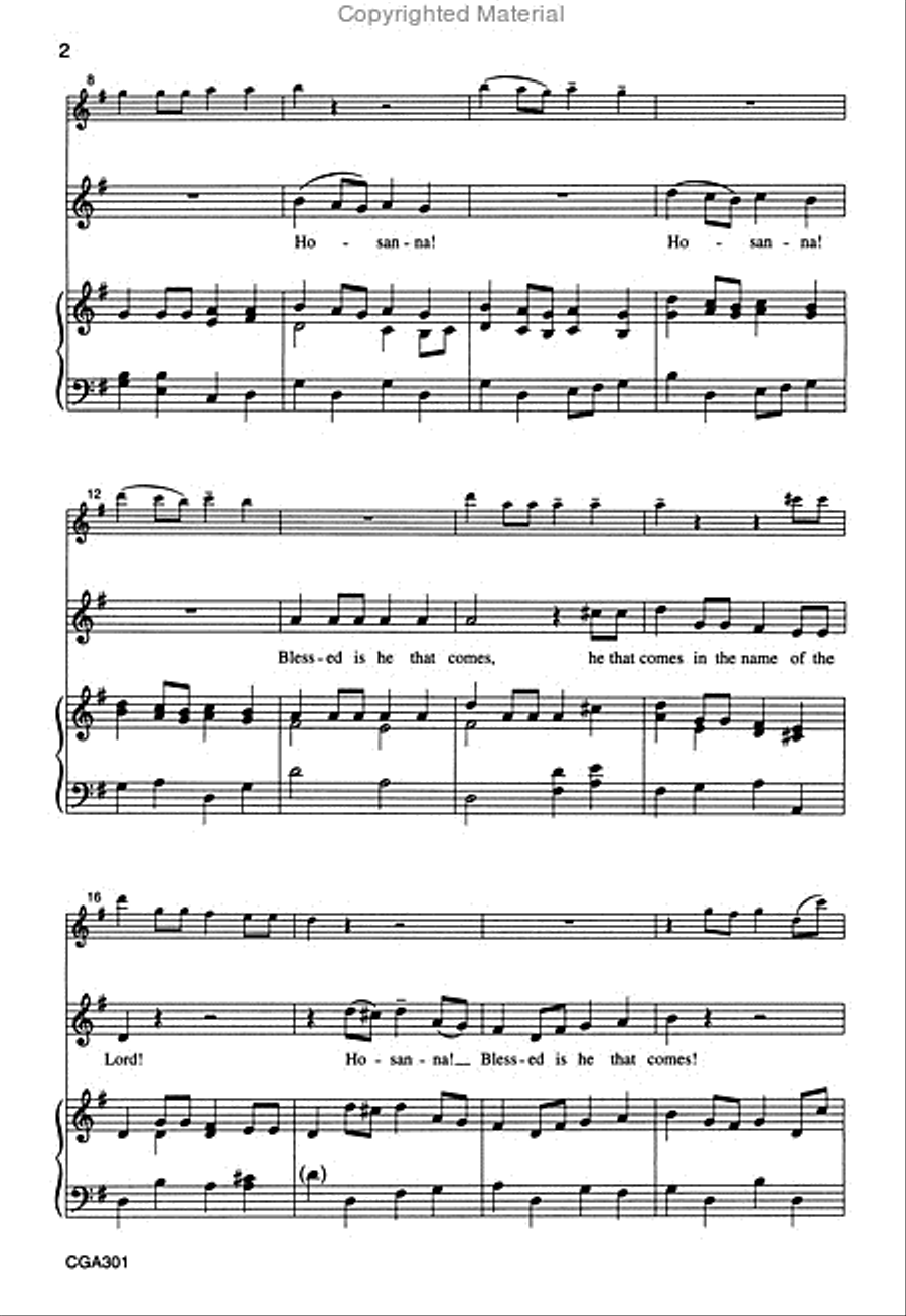 Hosanna Unison Choir scores gallery preview page 3