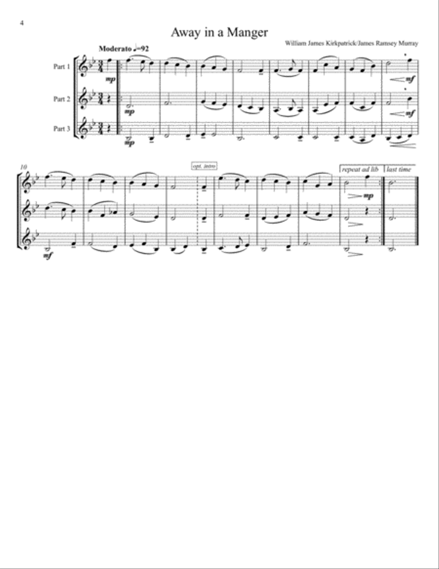 Twenty Christmas Carols for Flexible Brass Trio Brass Trio scores gallery preview page 4