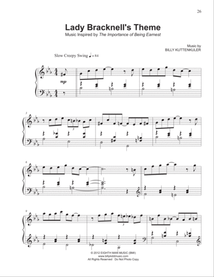 Lady Bracknell's Theme Piano Solo scores gallery preview page 2
