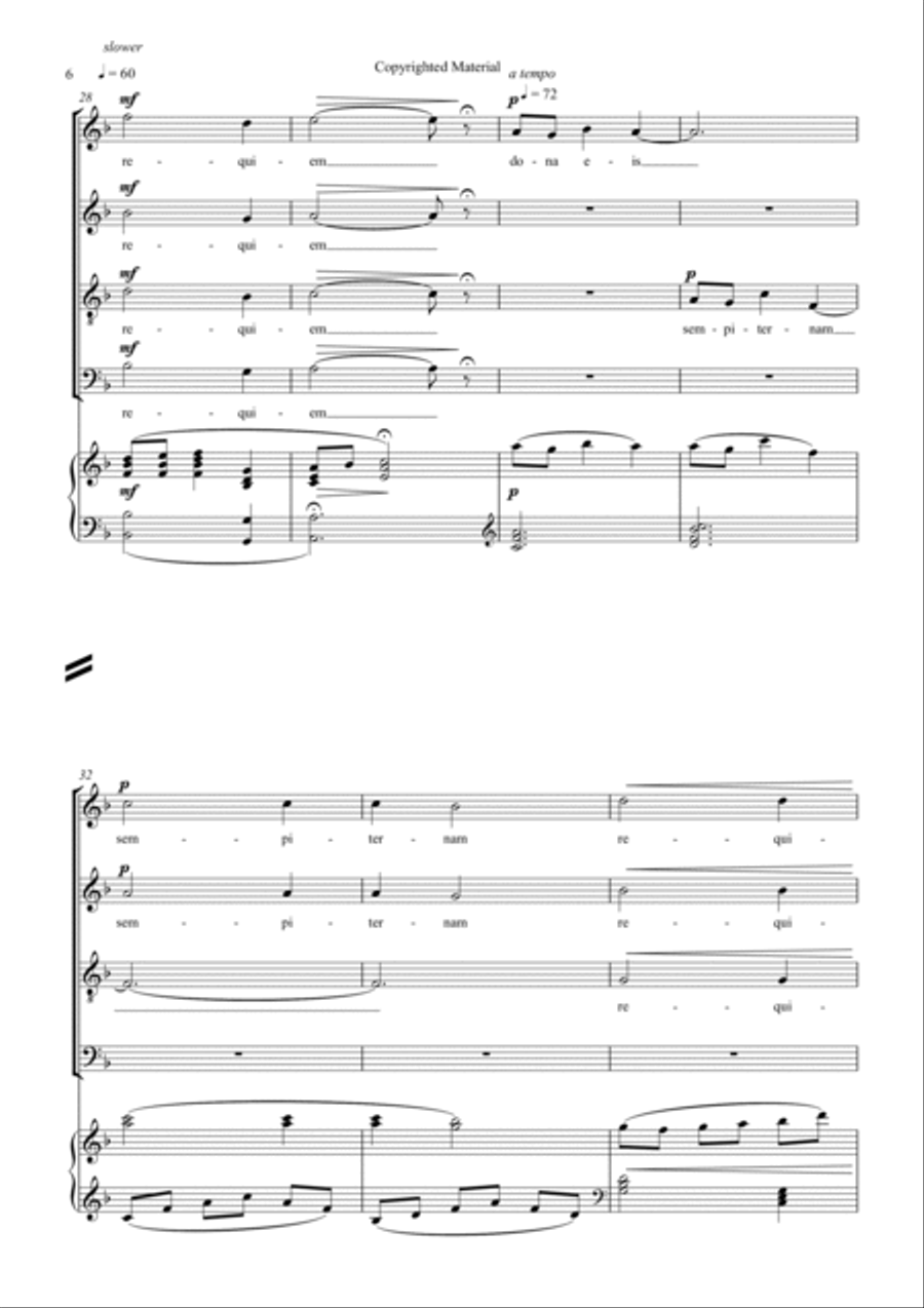 Pie Jesu Pie Jesu 4-Part scores gallery preview page 6