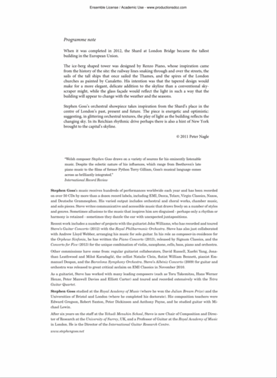 The Shard Orchestra scores gallery preview page 3