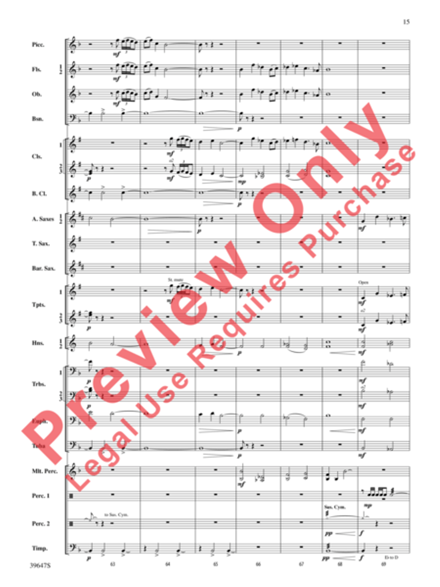 Oak Island Odyssey Concert Band scores gallery preview page 16